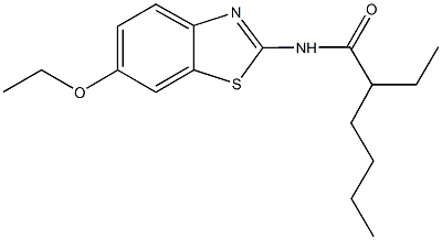 N-(6-ethoxy-1,3-benzothiazol-2-yl)-2-ethylhexanamide 구조식 이미지