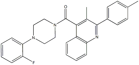 4-{[4-(2-fluorophenyl)-1-piperazinyl]carbonyl}-3-methyl-2-(4-methylphenyl)quinoline 구조식 이미지