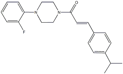 1-(2-fluorophenyl)-4-[3-(4-isopropylphenyl)acryloyl]piperazine Structure