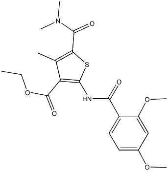 ethyl 2-[(2,4-dimethoxybenzoyl)amino]-5-[(dimethylamino)carbonyl]-4-methyl-3-thiophenecarboxylate 구조식 이미지