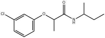 N-(sec-butyl)-2-(3-chlorophenoxy)propanamide 구조식 이미지