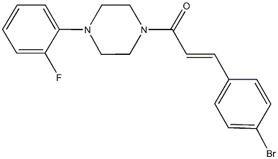 1-[3-(4-bromophenyl)acryloyl]-4-(2-fluorophenyl)piperazine 구조식 이미지