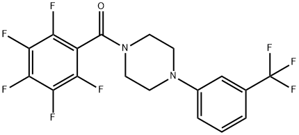 1-(2,3,4,5,6-pentafluorobenzoyl)-4-[3-(trifluoromethyl)phenyl]piperazine 구조식 이미지