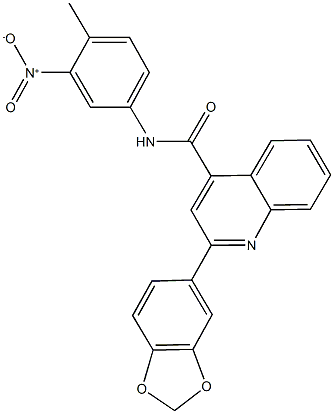 2-(1,3-benzodioxol-5-yl)-N-{3-nitro-4-methylphenyl}-4-quinolinecarboxamide Structure