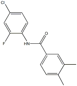 N-(4-chloro-2-fluorophenyl)-3,4-dimethylbenzamide Structure