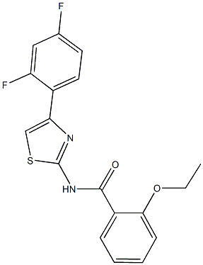 N-[4-(2,4-difluorophenyl)-1,3-thiazol-2-yl]-2-ethoxybenzamide 구조식 이미지