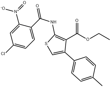 ethyl 2-({4-chloro-2-nitrobenzoyl}amino)-4-(4-methylphenyl)-3-thiophenecarboxylate Structure