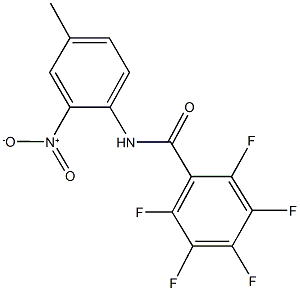 2,3,4,5,6-pentafluoro-N-{2-nitro-4-methylphenyl}benzamide 구조식 이미지