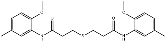 3-{[3-(2-methoxy-5-methylanilino)-3-oxopropyl]sulfanyl}-N-(2-methoxy-5-methylphenyl)propanamide 구조식 이미지