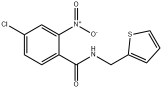 4-chloro-2-nitro-N-(2-thienylmethyl)benzamide 구조식 이미지