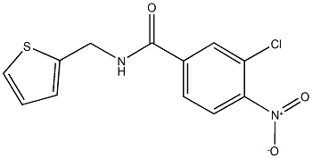 3-chloro-4-nitro-N-(2-thienylmethyl)benzamide Structure