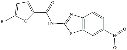 5-bromo-N-{6-nitro-1,3-benzothiazol-2-yl}-2-furamide 구조식 이미지