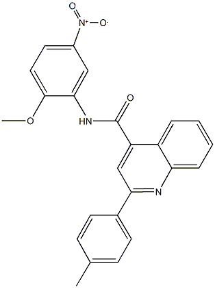 N-{5-nitro-2-methoxyphenyl}-2-(4-methylphenyl)-4-quinolinecarboxamide Structure