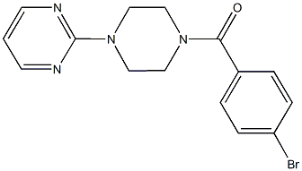 2-[4-(4-bromobenzoyl)-1-piperazinyl]pyrimidine 구조식 이미지