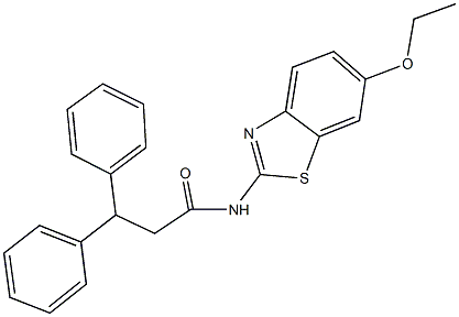 N-(6-ethoxy-1,3-benzothiazol-2-yl)-3,3-diphenylpropanamide Structure