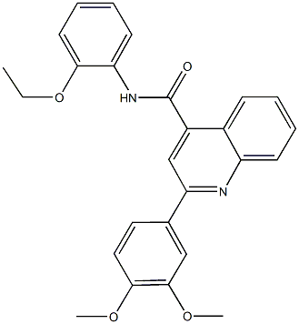 2-(3,4-dimethoxyphenyl)-N-(2-ethoxyphenyl)-4-quinolinecarboxamide 구조식 이미지