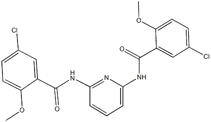 5-chloro-N-{6-[(5-chloro-2-methoxybenzoyl)amino]-2-pyridinyl}-2-methoxybenzamide Structure