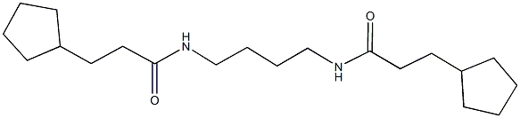 3-cyclopentyl-N-{4-[(3-cyclopentylpropanoyl)amino]butyl}propanamide 구조식 이미지