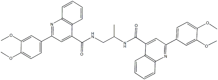 2-(3,4-dimethoxyphenyl)-N-[2-({[2-(3,4-dimethoxyphenyl)-4-quinolinyl]carbonyl}amino)-1-methylethyl]-4-quinolinecarboxamide 구조식 이미지