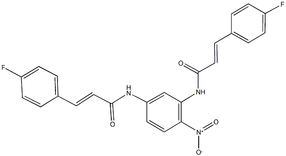 3-(4-fluorophenyl)-N-{3-{[3-(4-fluorophenyl)acryloyl]amino}-4-nitrophenyl}acrylamide 구조식 이미지