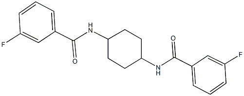 3-fluoro-N-{4-[(3-fluorobenzoyl)amino]cyclohexyl}benzamide Structure