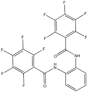 2,3,4,5,6-pentafluoro-N-{2-[(2,3,4,5,6-pentafluorobenzoyl)amino]phenyl}benzamide Structure