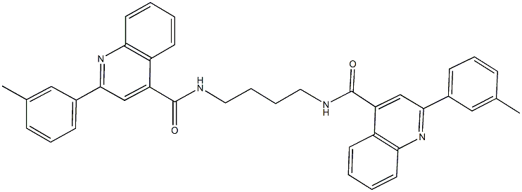 2-(3-methylphenyl)-N-[4-({[2-(3-methylphenyl)-4-quinolinyl]carbonyl}amino)butyl]-4-quinolinecarboxamide 구조식 이미지