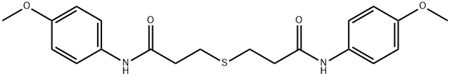 3-{[3-(4-methoxyanilino)-3-oxopropyl]sulfanyl}-N-(4-methoxyphenyl)propanamide 구조식 이미지