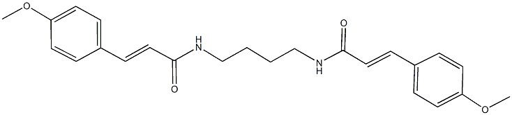 3-(4-methoxyphenyl)-N-(4-{[3-(4-methoxyphenyl)acryloyl]amino}butyl)acrylamide 구조식 이미지