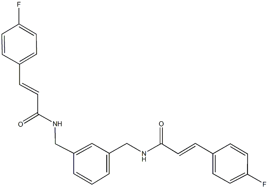 3-(4-fluorophenyl)-N-[3-({[3-(4-fluorophenyl)acryloyl]amino}methyl)benzyl]acrylamide 구조식 이미지