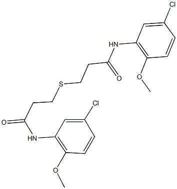 3-{[3-(5-chloro-2-methoxyanilino)-3-oxopropyl]sulfanyl}-N-(5-chloro-2-methoxyphenyl)propanamide Structure