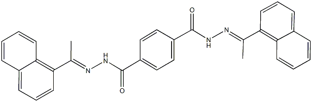 N'~1~,N'~4~-bis[1-(1-naphthyl)ethylidene]terephthalohydrazide 구조식 이미지