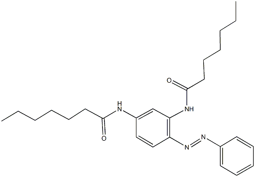 N-[3-(heptanoylamino)-4-(phenyldiazenyl)phenyl]heptanamide 구조식 이미지