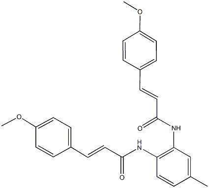 3-(4-methoxyphenyl)-N-(2-{[3-(4-methoxyphenyl)acryloyl]amino}-4-methylphenyl)acrylamide 구조식 이미지