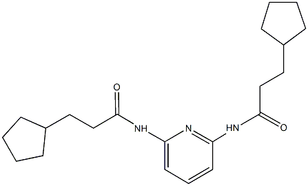 3-cyclopentyl-N-{6-[(3-cyclopentylpropanoyl)amino]-2-pyridinyl}propanamide Structure