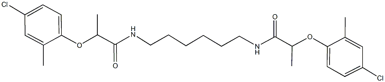 2-(4-chloro-2-methylphenoxy)-N-(6-{[2-(4-chloro-2-methylphenoxy)propanoyl]amino}hexyl)propanamide Structure