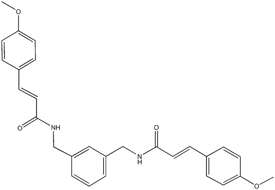 3-(4-methoxyphenyl)-N-[3-({[3-(4-methoxyphenyl)acryloyl]amino}methyl)benzyl]acrylamide 구조식 이미지