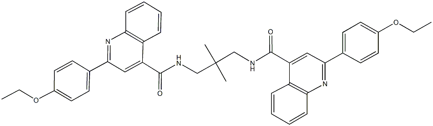 2-(4-ethoxyphenyl)-N-[3-({[2-(4-ethoxyphenyl)-4-quinolinyl]carbonyl}amino)-2,2-dimethylpropyl]-4-quinolinecarboxamide 구조식 이미지