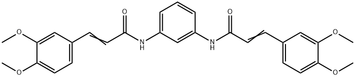 3-(3,4-dimethoxyphenyl)-N-(3-{[3-(3,4-dimethoxyphenyl)acryloyl]amino}phenyl)acrylamide 구조식 이미지