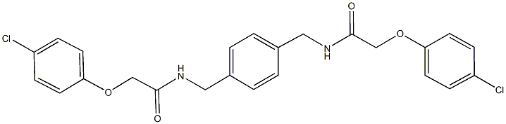 2-(4-chlorophenoxy)-N-[4-({[(4-chlorophenoxy)acetyl]amino}methyl)benzyl]acetamide 구조식 이미지