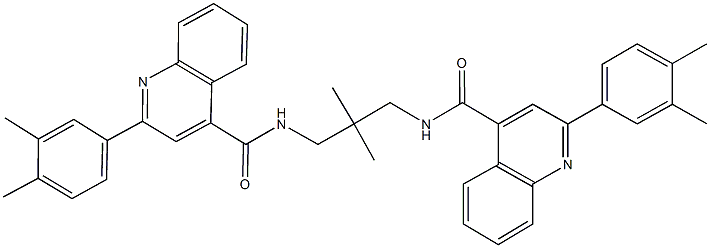 2-(3,4-dimethylphenyl)-N-[3-({[2-(3,4-dimethylphenyl)-4-quinolinyl]carbonyl}amino)-2,2-dimethylpropyl]-4-quinolinecarboxamide Structure