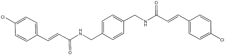 3-(4-chlorophenyl)-N-[4-({[3-(4-chlorophenyl)acryloyl]amino}methyl)benzyl]acrylamide 구조식 이미지