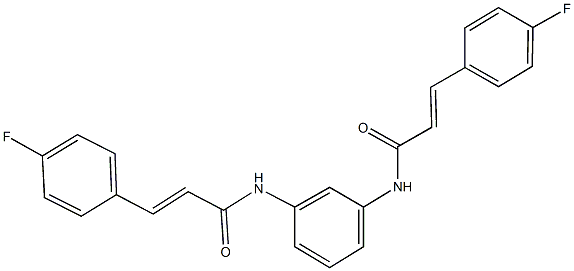 3-(4-fluorophenyl)-N-(3-{[3-(4-fluorophenyl)acryloyl]amino}phenyl)acrylamide Structure