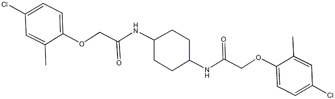 2-(4-chloro-2-methylphenoxy)-N-(4-{[(4-chloro-2-methylphenoxy)acetyl]amino}cyclohexyl)acetamide Structure