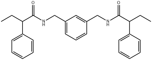 2-phenyl-N-(3-{[(2-phenylbutanoyl)amino]methyl}benzyl)butanamide Structure