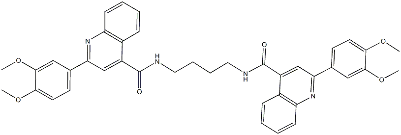 2-(3,4-dimethoxyphenyl)-N-[4-({[2-(3,4-dimethoxyphenyl)-4-quinolinyl]carbonyl}amino)butyl]-4-quinolinecarboxamide Structure