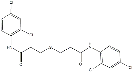 3-{[3-(2,4-dichloroanilino)-3-oxopropyl]sulfanyl}-N-(2,4-dichlorophenyl)propanamide Structure