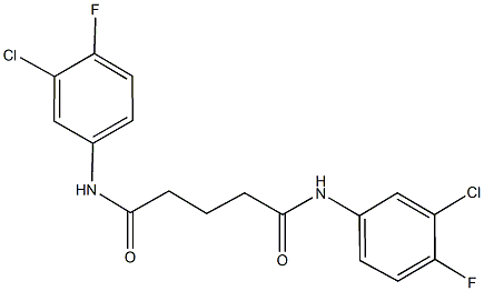 N~1~,N~5~-bis(3-chloro-4-fluorophenyl)pentanediamide 구조식 이미지