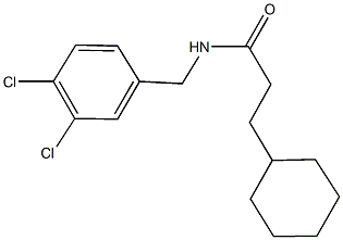 3-cyclohexyl-N-(3,4-dichlorobenzyl)propanamide 구조식 이미지