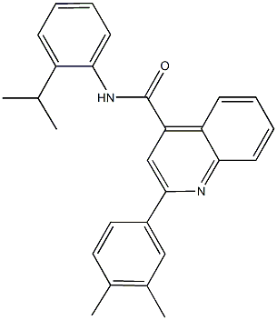 2-(3,4-dimethylphenyl)-N-(2-isopropylphenyl)-4-quinolinecarboxamide Structure